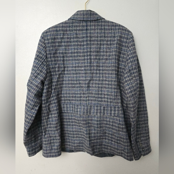 Appleseeds Tweed Blazer Jacket Women’s Size 16 Blue Long Sleeve Career wear - Picture 10 of 16